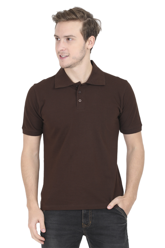 Polo T-Shirt Half Sleeve - Coffee Brown The Shophaul