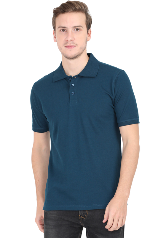 Polo T-Shirt Half Sleeve - Petrol Blue The Shophaul