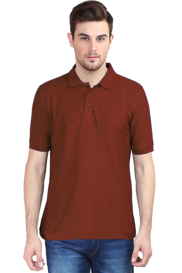 Polo T-Shirt Half Sleeve - Brick Red The Shophaul