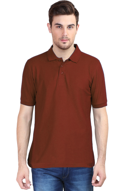 Polo T-Shirt Half Sleeve - Brick Red The Shophaul