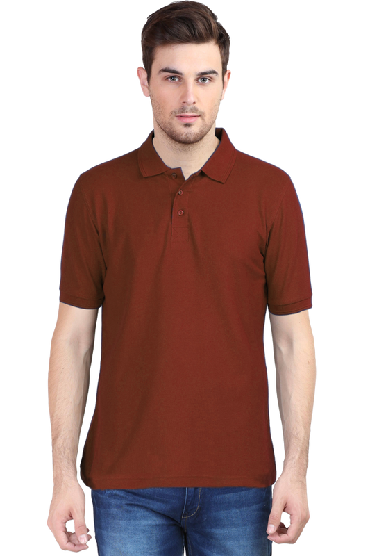 Polo T-Shirt Half Sleeve - Brick Red The Shophaul