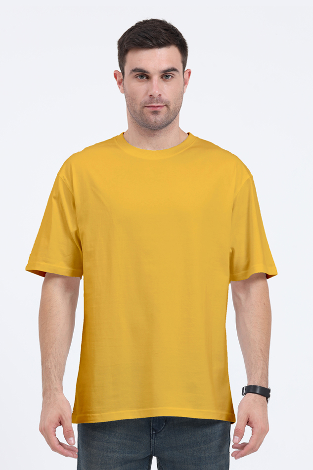 Oversized Classic T-Shirt Plain Yellow The Shophaul