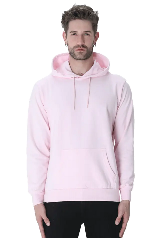 Plain Hooded Sweatshirt -  Light Baby Pink The Shophaul