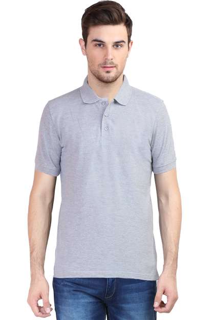 Polo T-Shirt Half Sleeve - Grey Melange The Shophaul