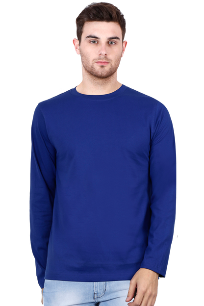 Royal Blue Full Sleeve Plain T-Shirt The Shophaul