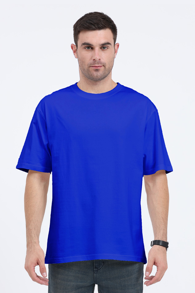 Oversized Classic T-Shirt Plain Blue The Shophaul